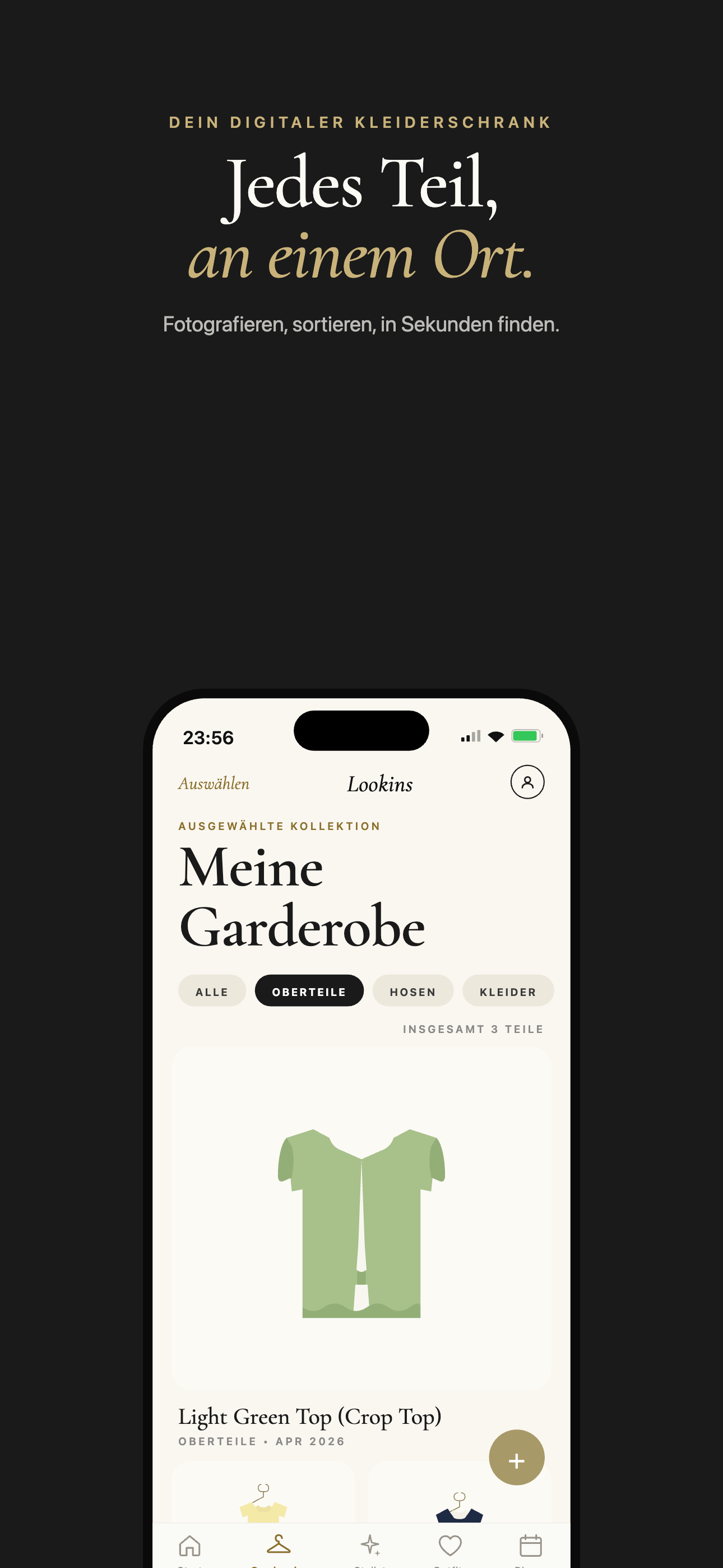 Mein Kleiderschrank — Bildschirm